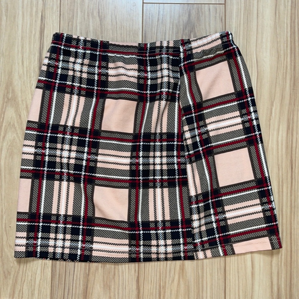 Shein Pink Plaid Mini Skirt TBD